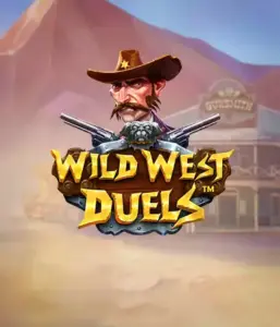  Изображение слота "Wild West Duels" от Pragmatic Play, на котором изображён храбрый ковбой с оружием в руках. На заднем плане нарисована пустынная местность с типичным салуном. Отличный выбор для любителей вестернов и игровых автоматов.